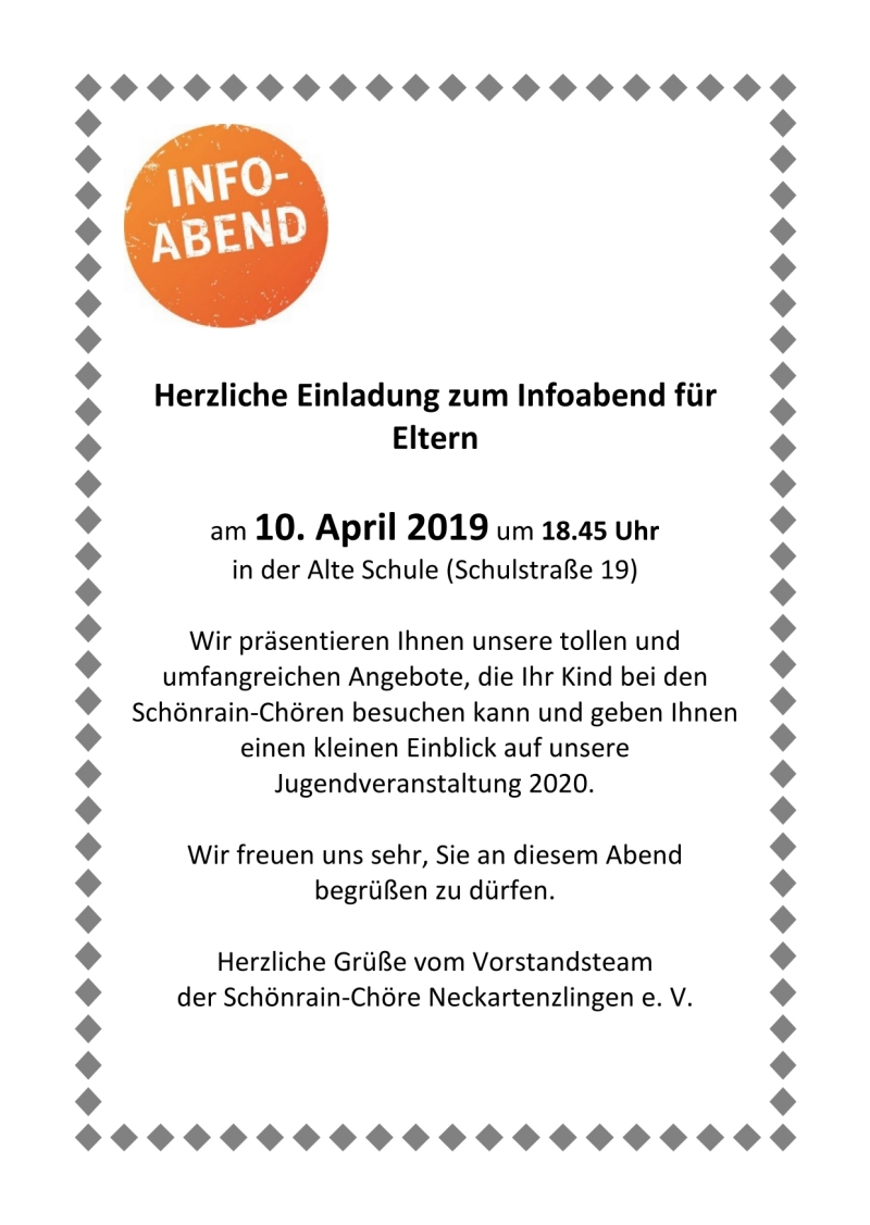 Einladung Infoabend