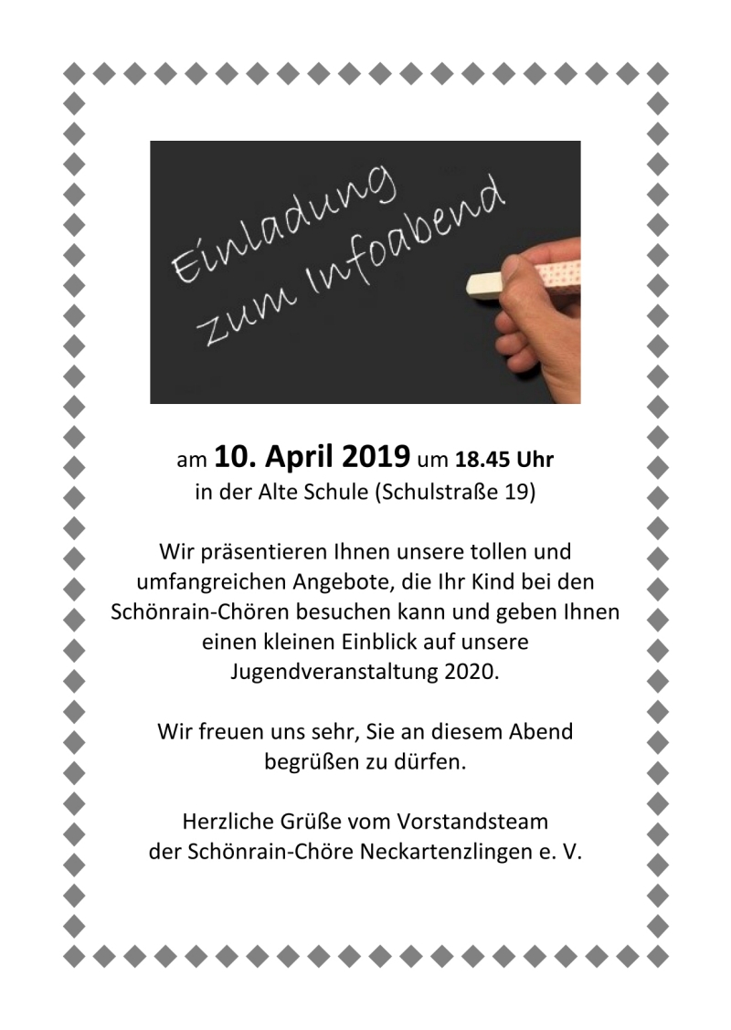 Einladung Infoabend