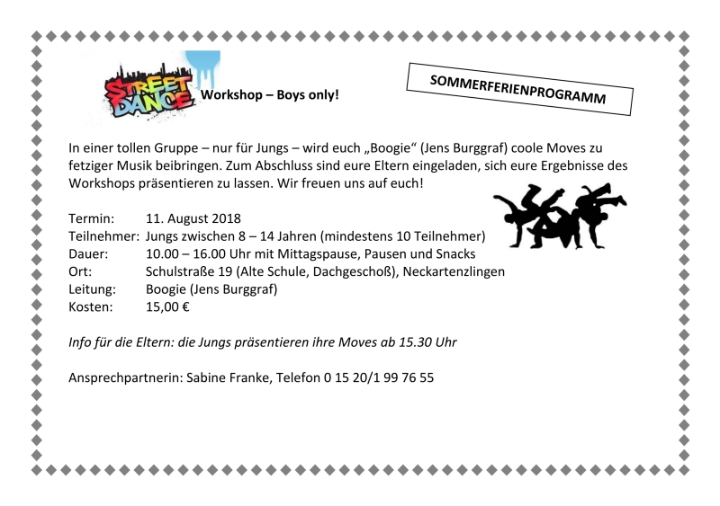 Sommerferienprogramm 2018