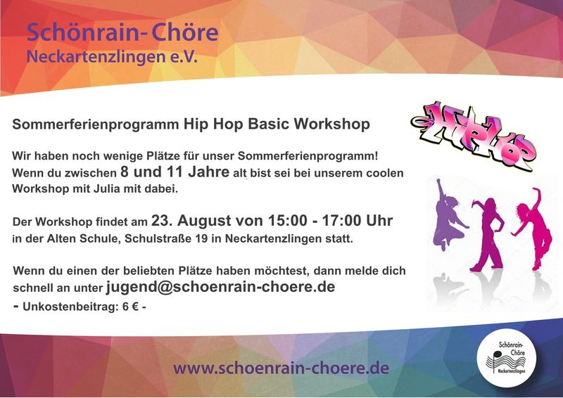 Sommerferienprogramm Hip Hop Workshop